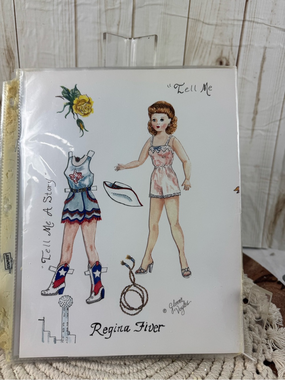 Regina Fiver 'Tell Me' Paper Doll Vintage Style set of different paper dolls